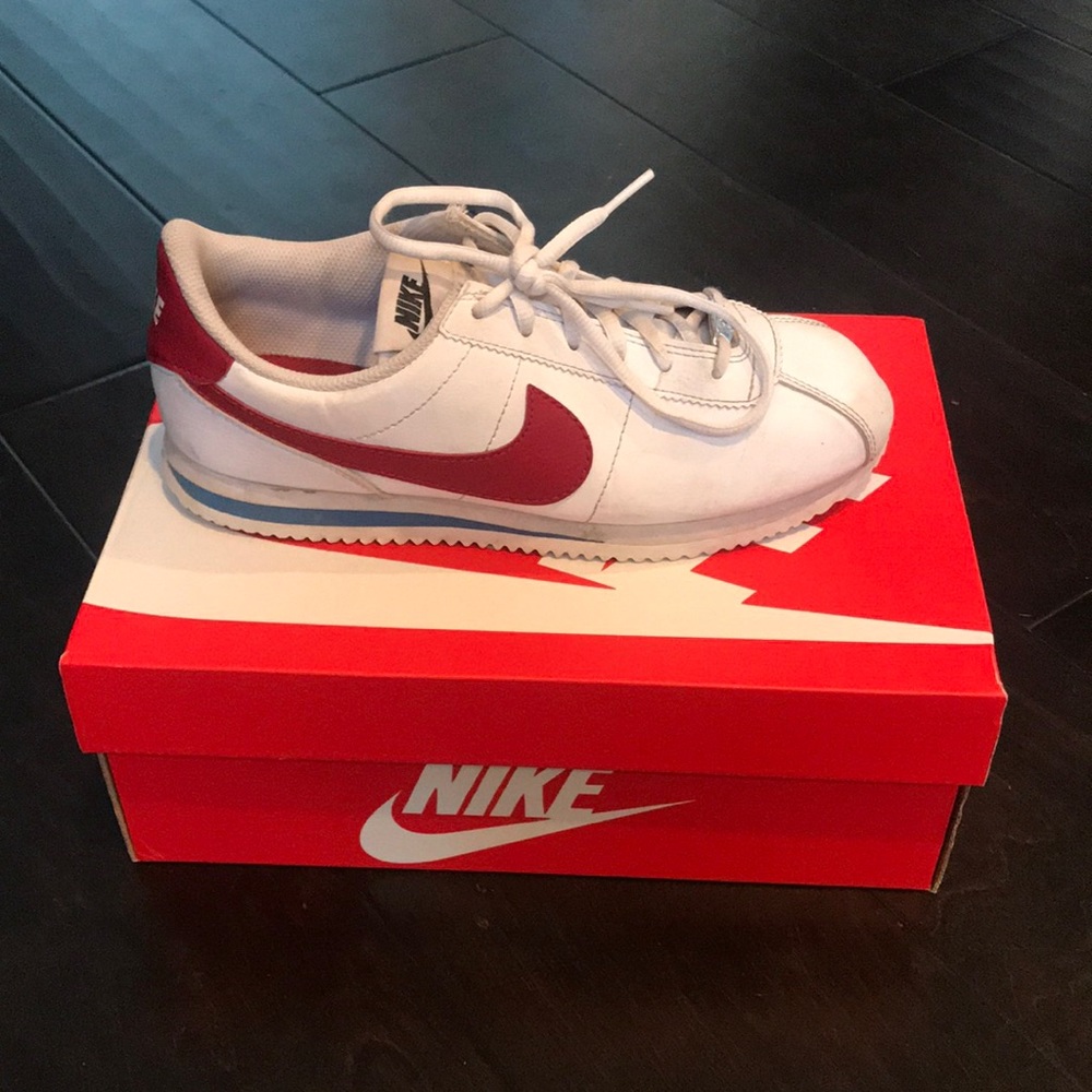 Forrest Gump Nike Cortez White Varsity Red.
